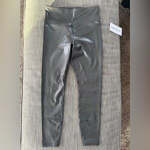 Athleta Elation Shine Dark Gray Leggings Size Medium